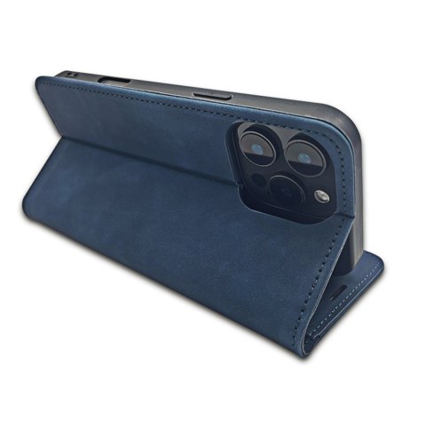 Etui Smart Suede do Samsung Galaxy A16 4G / A16 5G granatowe