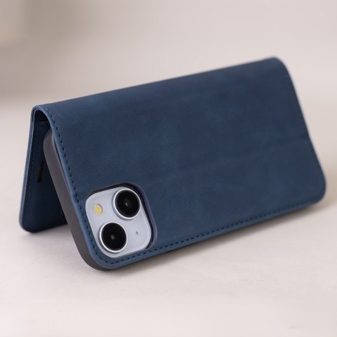 Etui Smart Suede do Samsung Galaxy A16 4G / A16 5G granatowe