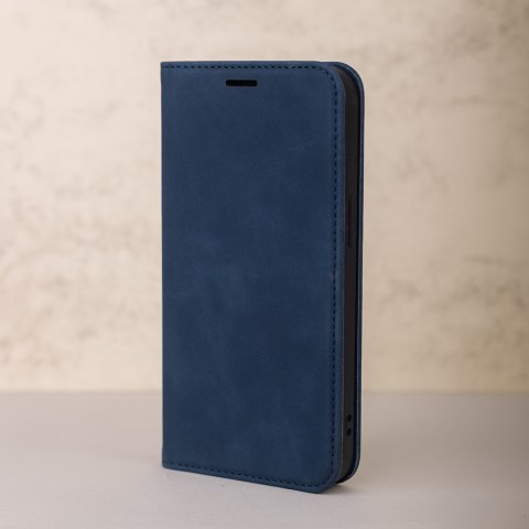 Etui Smart Suede do Samsung Galaxy A16 4G / A16 5G granatowe