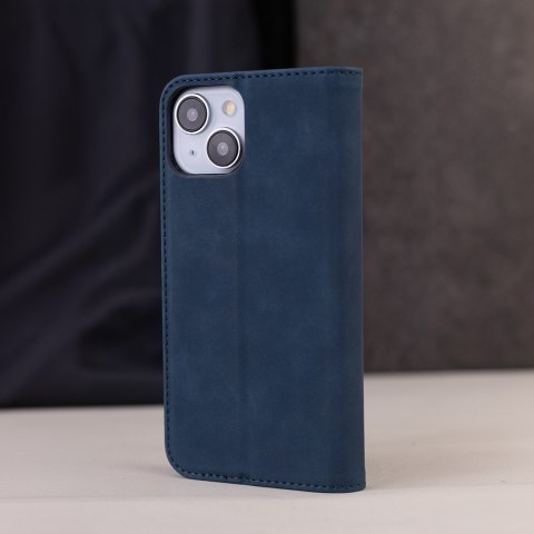 Etui Smart Suede do Samsung Galaxy A16 4G / A16 5G granatowe