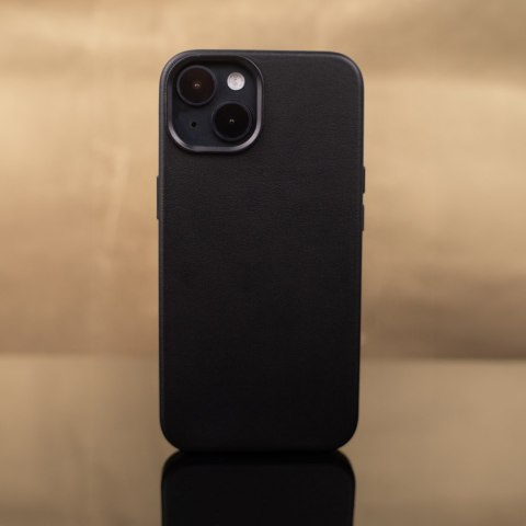 Nakładka Mag Leather do iPhone 16 Plus 6,7" czarna
