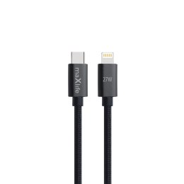 Maxlife kabel MXUC-12 USB-C - Lightning 2,0 m 27W czarny
