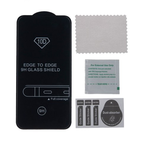 Szkło hartowane 10D do Motorola Moto G55 czarna ramka