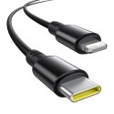 Baseus ładowarka samochodowa PD 1x USB 1x USB-C 60W + kabel USB-C - Lightning czarna