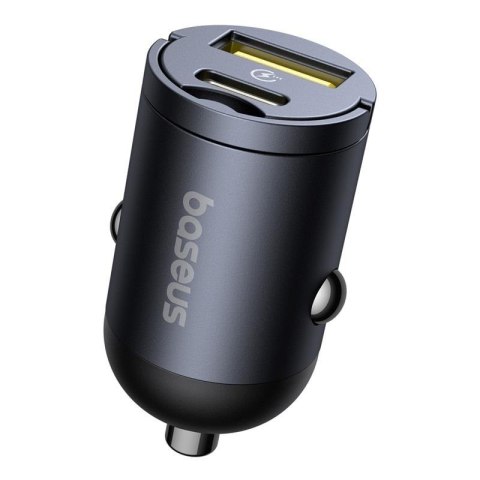 Baseus ładowarka samochodowa PD Mini Tiny Star 1x USB-C 1x USB 30W czarna