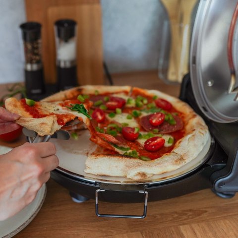 Piekarnik do pizzy Huslog 1200W z kamieniem 32 cm 420°C