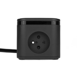 Kostka zasilająca Huslog 3x230V 3xUSB szybkie ładowanie 20W