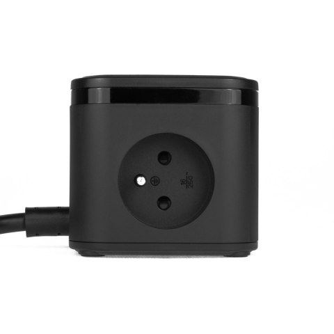 Kostka zasilająca Huslog 3x230V 3xUSB szybkie ładowanie 20W