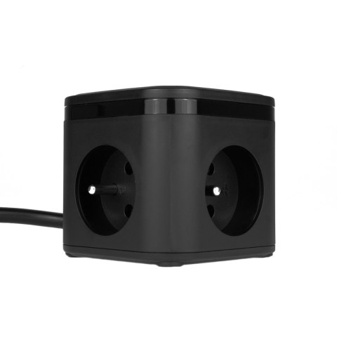 Kostka zasilająca Huslog 3x230V 3xUSB szybkie ładowanie 20W