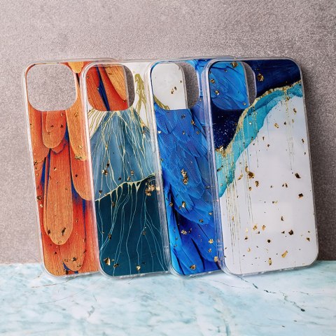 Nakładka Gold Glam do Xiaomi Redmi 14C 4G/ 14C 5G / Redmi A4 / POCO C75 pióra