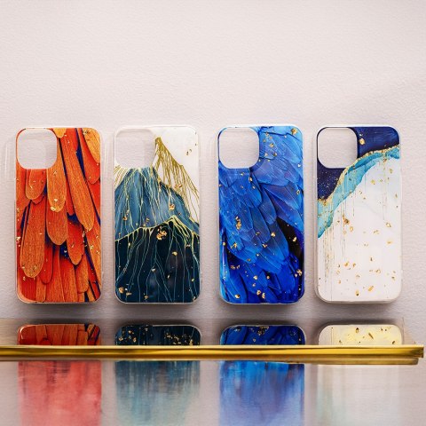 Nakładka Gold Glam do Xiaomi Redmi 14C 4G/ 14C 5G / Redmi A4 / POCO C75 pióra
