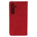 Etui Smart Suede do Samsung Galaxy S25 czerwone