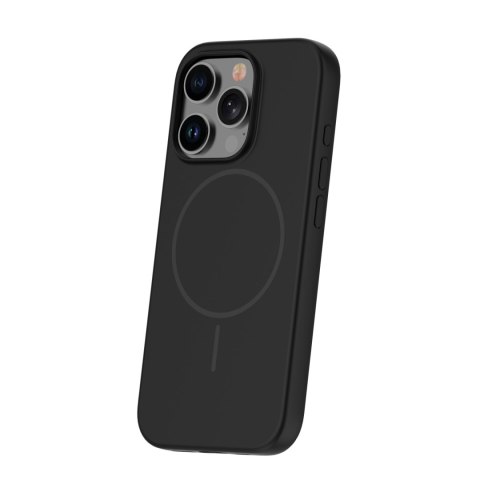 Nakładka Silicone Thin Mag do iPhone 12 / 12 Pro 6,1" czarna