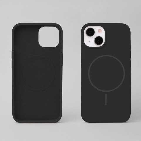 Nakładka Silicone Thin Mag do iPhone 12 / 12 Pro 6,1" czarna