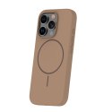Nakładka Silicone Thin Mag do iPhone 13 6,1" brązowa