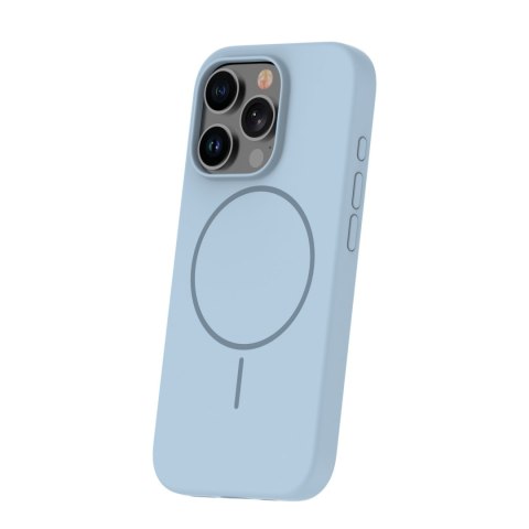 Nakładka Silicone Thin Mag do iPhone 15 6,1" jasnoniebieska