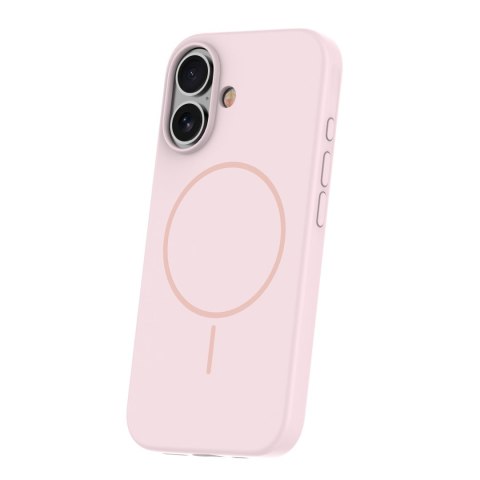Nakładka Silicone Thin Mag do iPhone 16 6,1" jasnoróżowa