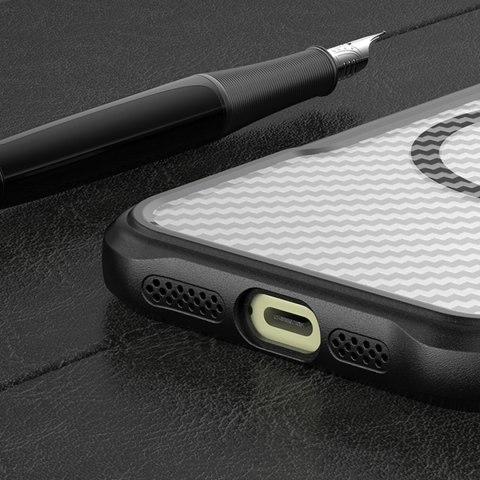 Nakładka Defender Carbon Mag do iPhone 16 Pro 6,3" czarna