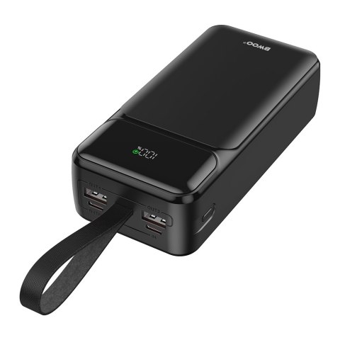 BWOO 65W power bank 30000 mAh 2 x USB-A 1 x USB C z wyświetlaczem lcd czarny