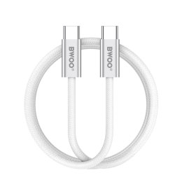 BWOO kabel pleciony 240W USB-C - USB-C BO-X317C-C 1m biały