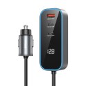 BWOO ładowarka samochodowa PD RGB CC107 1x USB-C 1x USB 30W czarna