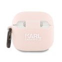 Karl Lagerfeld nakładka do AirPods 4 Silicone Choupette Head 3D Różowa