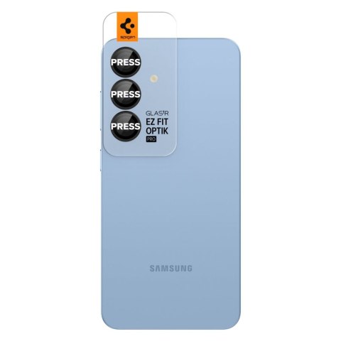Spigen osłona aparatu Optik Pro Glas.Tr "EZ Fit" Camera Protector 2-Pack do Samsung Galaxy S25 Czarna