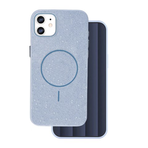 Nakładka Glitter Thin Mag do iPhone 12 / 12 Pro 6,1" niebieska
