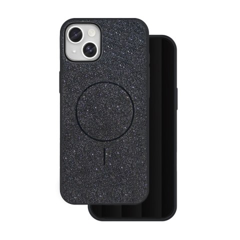 Nakładka Glitter Thin Mag do iPhone 15 6,1" czarna