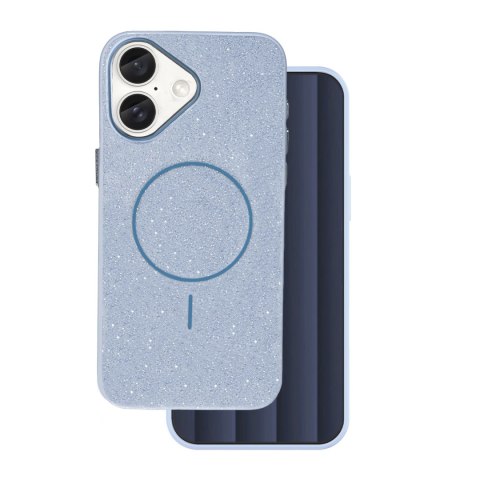 Nakładka Glitter Thin Mag do iPhone 16 6,1" niebieska