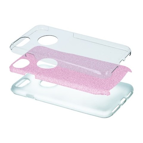 Nakładka Glitter 3w1 do Samsung Galaxy S25 różowa