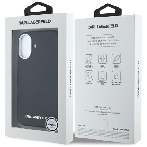 Karl Lagerfeld nakładka Hardcase MagSafe FW Saffiano Metal Logo do iPhone 16 6,1" Czarna