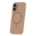 Nakładka Silicone Thin Mag do iPhone 16e / 17e brązowa