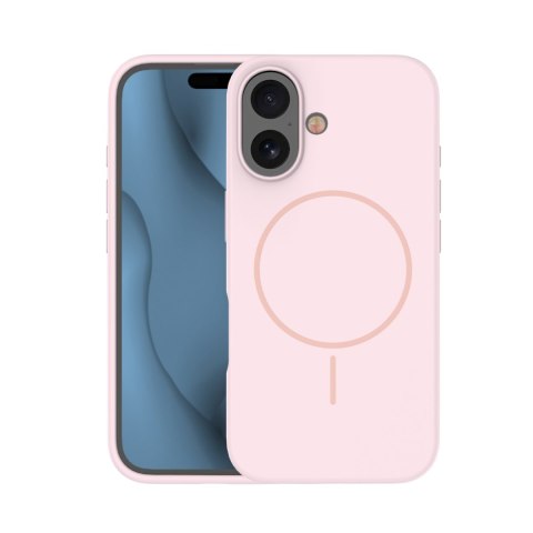 Nakładka Silicone Thin Mag do iPhone 16e / 17e jasnoróżowa