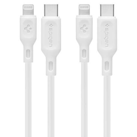 Spigen Kabel DuraSync MFi Lightning 2-Pack 100cm Biały