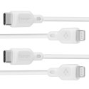 Spigen Kabel DuraSync MFi Lightning 2-Pack 100cm Biały