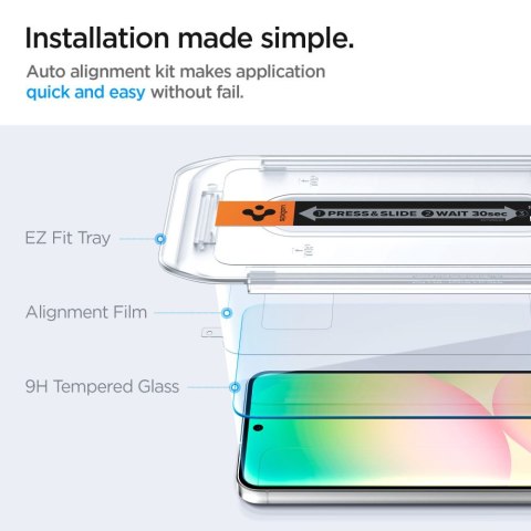 Spigen Szkło hartowane Glas.tR "EZ Fit" 2-Pack do Samsung Galaxy A56 5G / S24 FE Przezroczyste