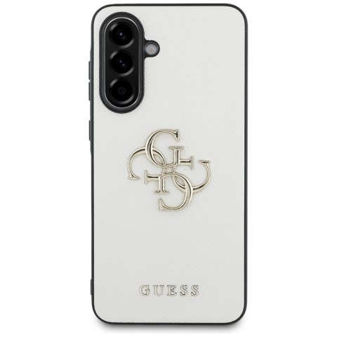 Guess Nakładka HC PU Grained Big 4G and Classic Logo do Samsung Galaxy A56 Beżowa
