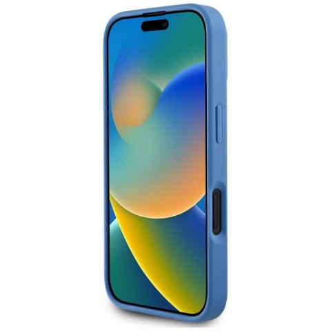 Guess Nakładka HC MagSafe PU 4G Circle with Classic Logo do iPhone 16 Niebieska