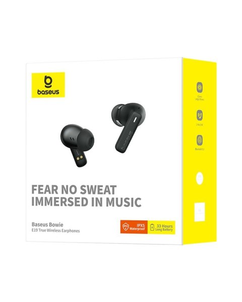 Baseus bezprzewodowe słuchawki TWS Bowie E19 czarne