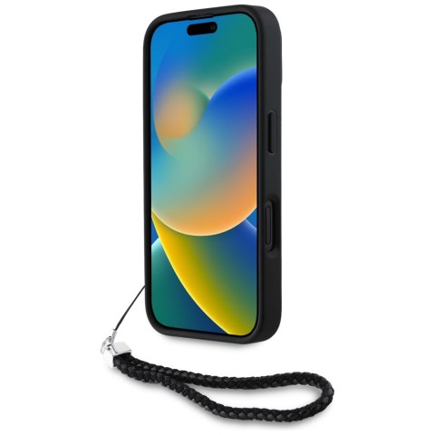 Karl Lagerfeld Nakładka HC Quilted PU Initial Logo & Chain Strap do iPhone 16 Czarna