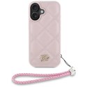 Karl Lagerfeld Nakładka HC Quilted PU Initial Logo & Chain Strap do iPhone 16 Różowa