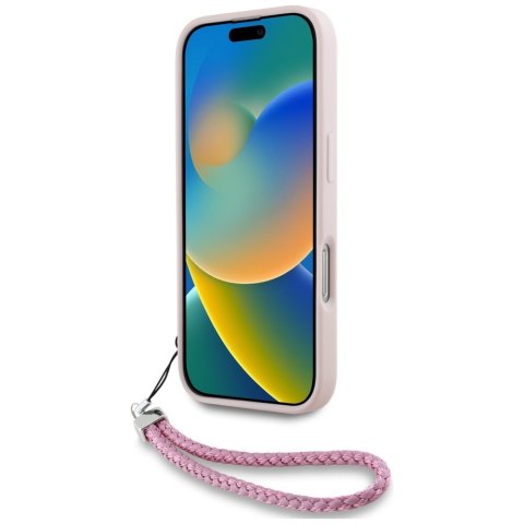 Karl Lagerfeld Nakładka HC Quilted PU Initial Logo & Chain Strap do iPhone 16 Różowa