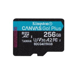 Kingston karta pamięci 256GB microSDXC Canvas Go Plus Gen4 200MB/s A2 U3 V30 + adapter