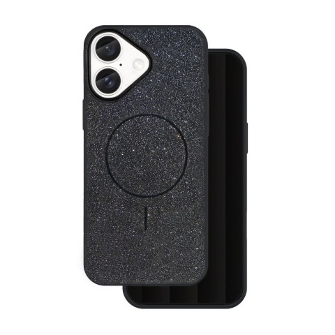 Nakładka Glitter Thin Mag do iPhone 16e / 17e czarna