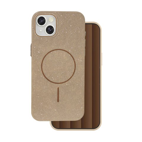 Nakładka Glitter Thin Mag do iPhone 17 6,3" brązowa