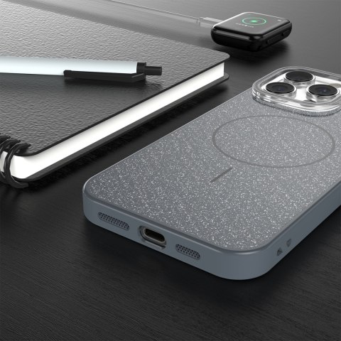 Nakładka Glitter Thin Mag do iPhone 17 Air 6,6" czarna