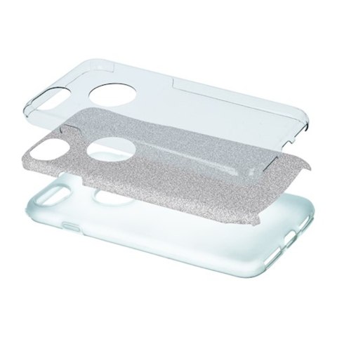 Nakładka Glitter 3w1 do iPhone 17 Air 6,6" srebrna