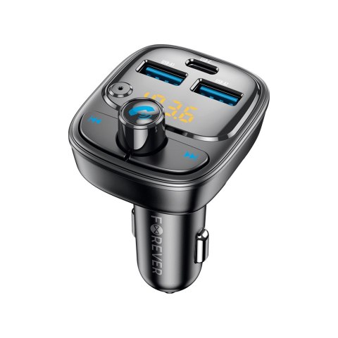 Forever transmiter FM BT 2 x USB-A 1 x USB-C PD 30W TR-370 czarny
