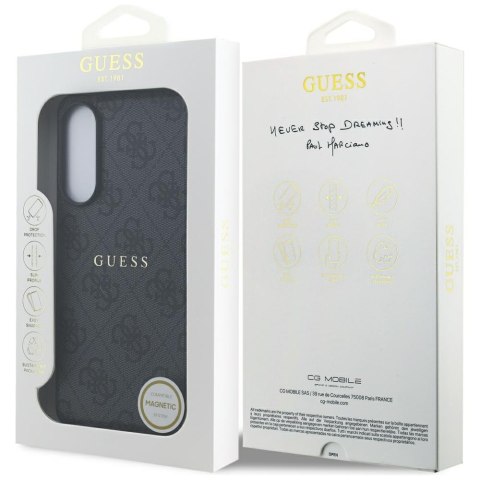 Guess nakładka do Samsung Galaxy S25 Edge HC MAGSAFE PU 4G RING CLASSIC LOGO czarna